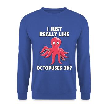 Octopus Krake Tintenfisch Oktopus Fische Geschenk - Sweat-shirt Unisexe - bleu royal - Devant - Alina (178cm) & Michal (187cm)