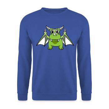 Dragon monster dragon head fire funny sweetie - Unisex Sweatshirt - royal blue - Front - Alina (178cm) & Michal (187cm)