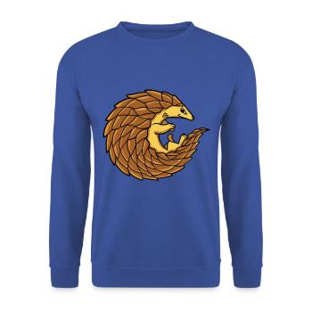 Pangolin Pangolin Retrieving Rare Animal Gift - Unisex Sweatshirt - royal blue - Front - Alina (178cm) & Michal (187cm)