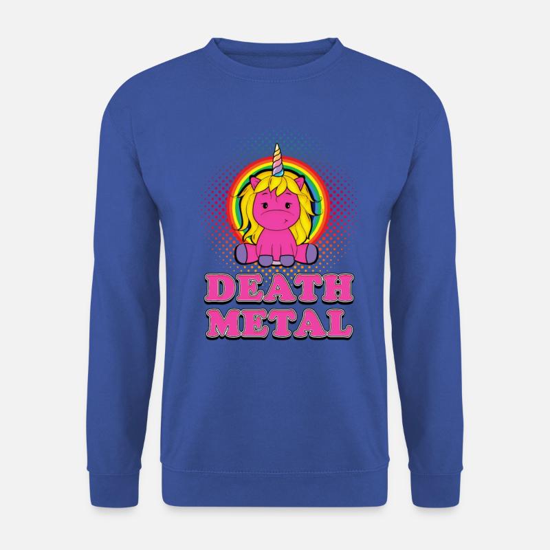 Death Metal UNICORN - Unisex Pullover - Royalblau