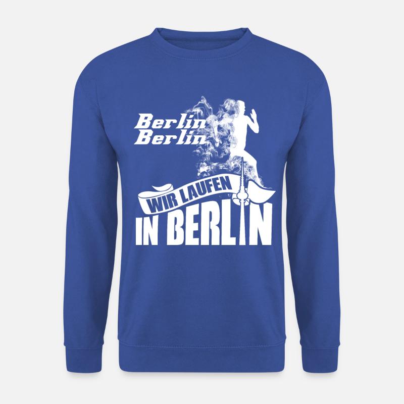Berlin Marathon läufer laufen sprinter shirt motiv - Unisex Pullover - Royalblau