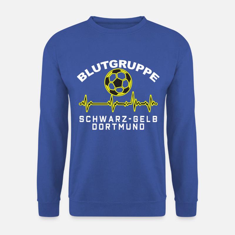 Blutgruppe schwarz gelb dortmund white - Unisex Pullover - Royalblau
