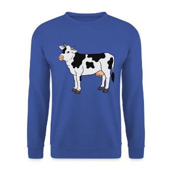 Vache Vaches Farmer Farm Farmer Farmer Gift - Sweat-shirt Unisexe - bleu royal - Devant - Alina (178cm) & Michal (187cm)