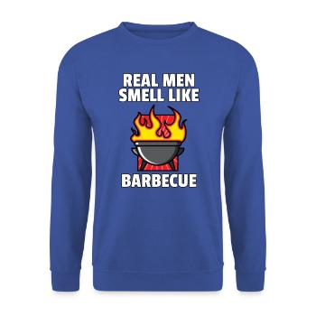 BBQ Grill BBQ Grill Grillmeister Master - Sweat-shirt Unisexe - bleu royal - Devant - Alina (178cm) & Michal (187cm)