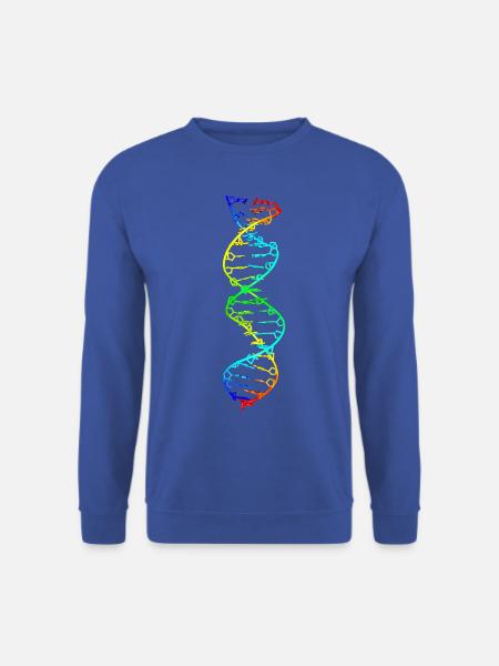 buntes Deoxyribonukleinsäure DNA-Molekül Modell - Unisex Pullover - Royalblau