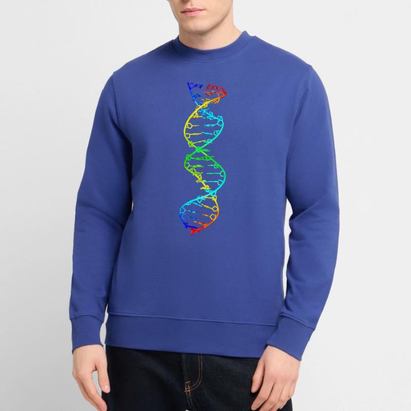modèle coloré de molécule d'ADN d'acide désoxyribonucléique Sweat-shirt Unisexe