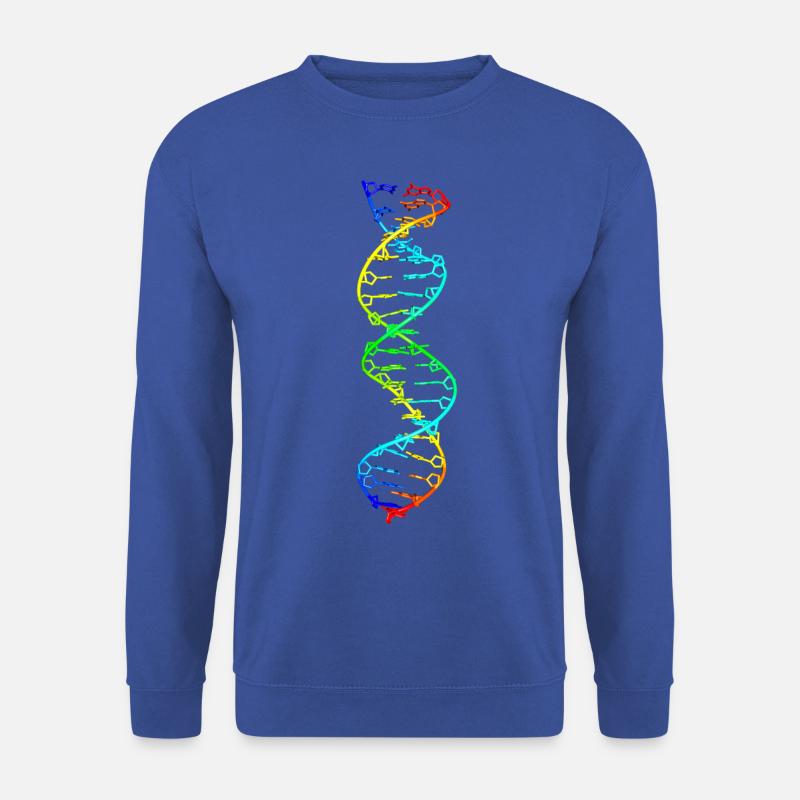 buntes Deoxyribonukleinsäure DNA-Molekül Modell - Unisex Pullover - Royalblau
