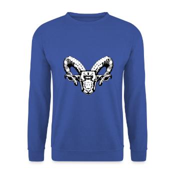 Chèvre Chèvre Grimpeur Autriche Alpes Montagne - Sweat-shirt Unisexe - bleu royal - Devant - Alina (178cm) & Michal (187cm)