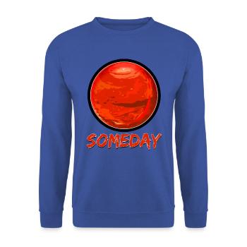 Un jour Mars - Sweat-shirt Unisexe - bleu royal - Devant - Alina (178cm) & Michal (187cm)