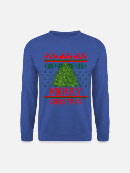 Oldschool christmas tree Merry Christmas - Unisex Pullover - Royalblau