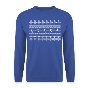 Petits cerfs - Sweat-shirt Unisexe - bleu royal - Devant - Alina (178cm) & Michal (187cm)