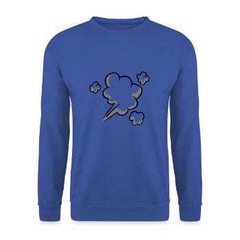 The fart - cartoon cloud - Unisex Sweatshirt - royal blue - Front - Alina (178cm) & Michal (187cm)