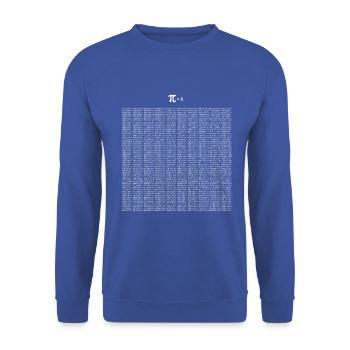 Math Pi 5000 Make Math Geek Idée cadeau - Sweat-shirt Unisexe - bleu royal - Devant - Alina (178cm) & Michal (187cm)