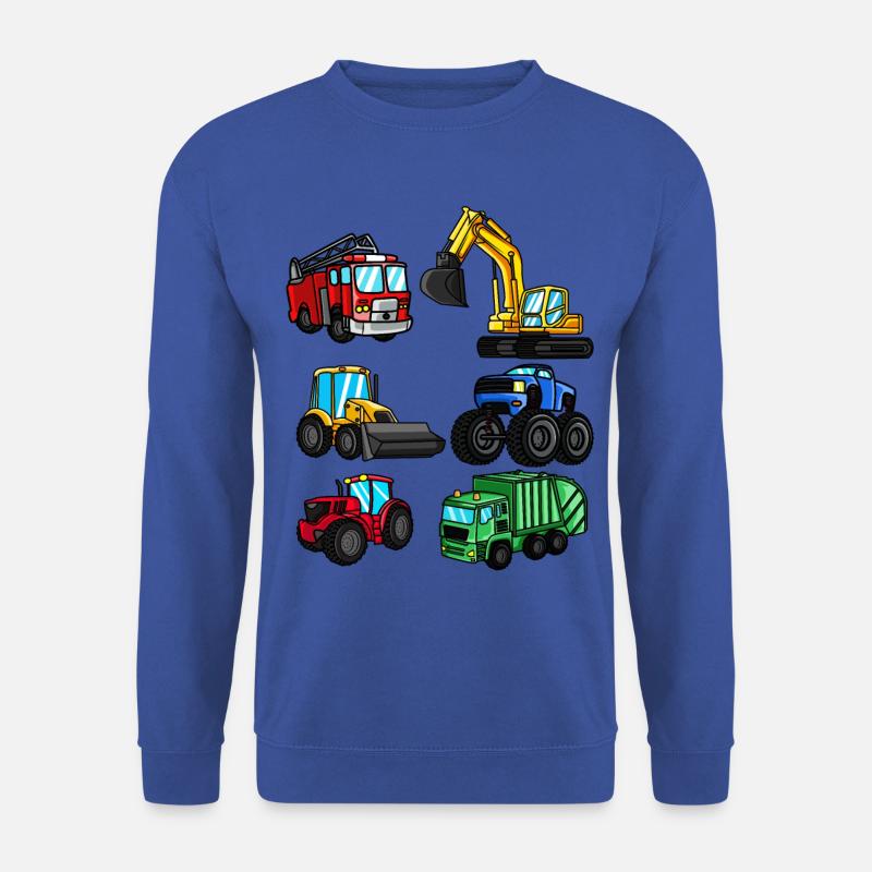 Bagger Feuerwehr Traktor Fahrzeuge Kinder Geschenk - Unisex Pullover - Royalblau