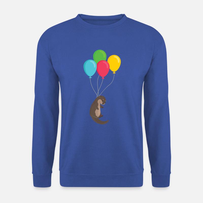Otter an Luftballons Otter niedlich Tier Geschenk - Unisex Pullover - Royalblau