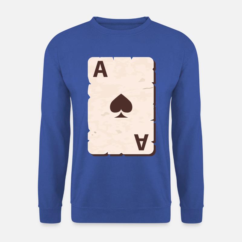 Poker Pokern Pokerspieler Geschenk Pik Ass - Unisex Pullover - Royalblau