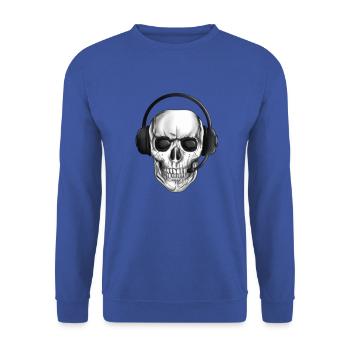 Skull Gamer - Unisex Sweatshirt - royal blue - Front - Alina (178cm) & Michal (187cm)