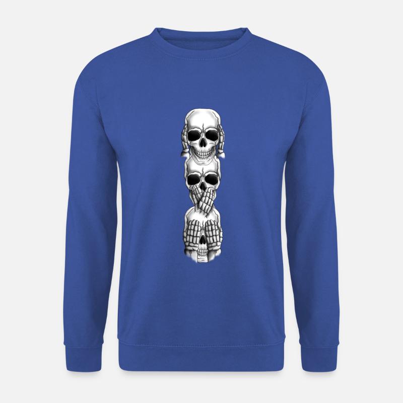 Schädel Sinne vertikal - Unisex Pullover - Royalblau