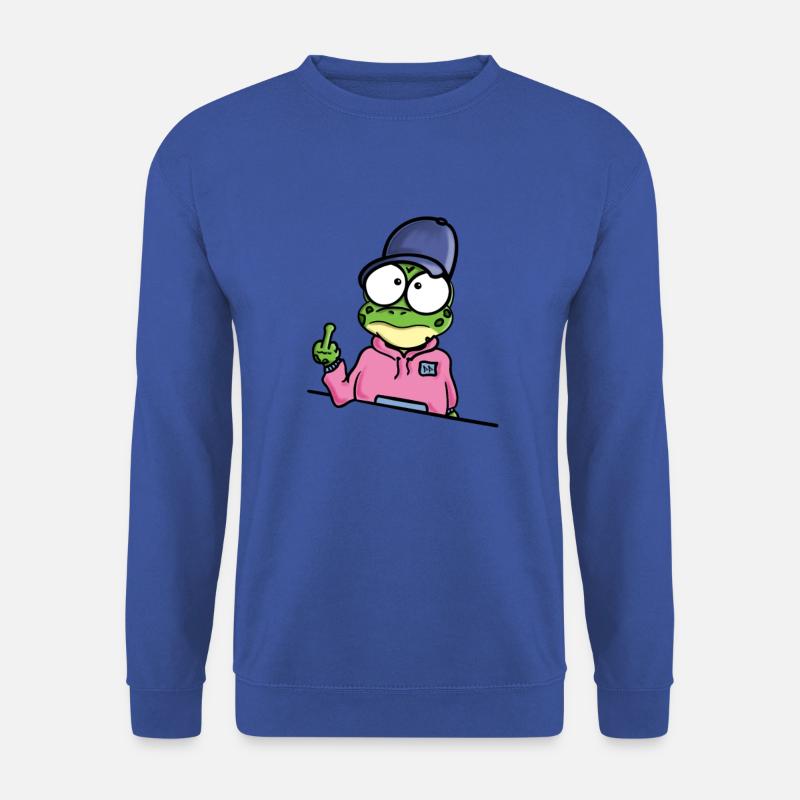 Frosch zeigt Mittelfinger - Unisex Pullover - Royalblau