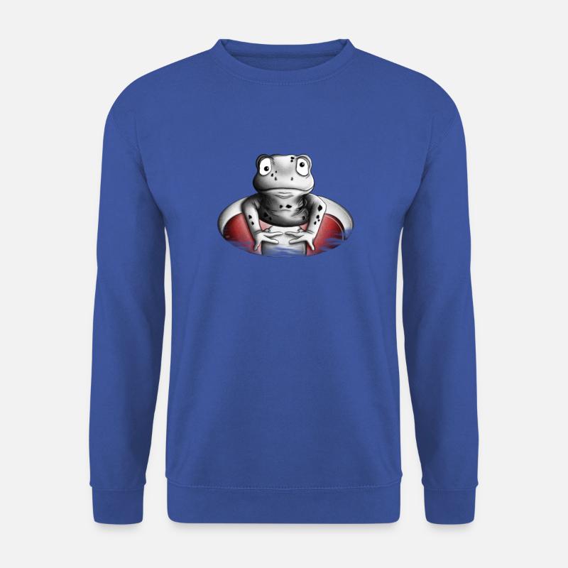 Frosch mit Schwimmring - Unisex Pullover - Royalblau