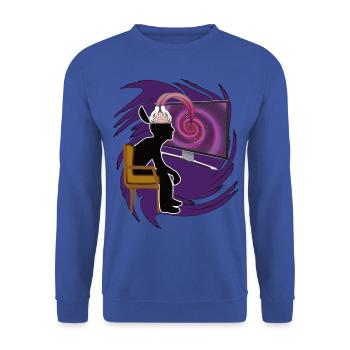 Symbole de la manipulation par la télévision et les médias. - Sweat-shirt Unisexe - bleu royal - Devant - Alina (178cm) & Michal (187cm)