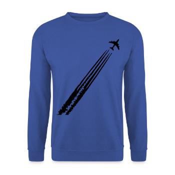 Avion pilote pilote slogan spotter - Sweat-shirt Unisexe - bleu royal - Devant - Alina (178cm) & Michal (187cm)