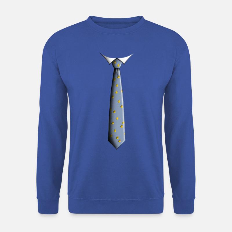 Krawatte mit Enten - Unisex Pullover - Royalblau