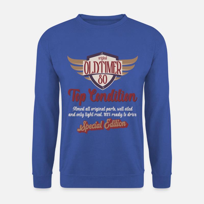 80 Jahre Oldtimer Top Zustand 80. Geburtstag - Unisex Pullover - Royalblau