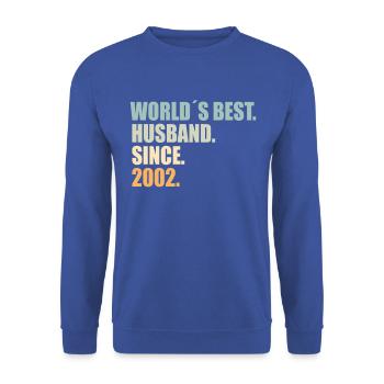 Best husband since 2002 19th wedding anniversary - Unisex Sweatshirt - royal blue - Front - Alina (178cm) & Michal (187cm)