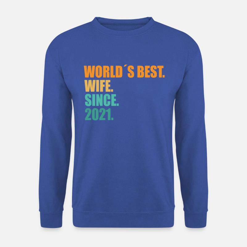 Beste Ehefrau seit 2021 1. Hochzeitstag - Unisex Pullover - Royalblau