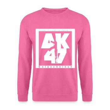 AK 47 Cooles Shirt mit AK47 Kalaschnikov Motiv - Unisex Pullover - Pink - Vorne