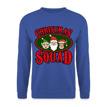 Christmas Squad Santa Claus Elf Reindeer - Unisex Sweatshirt - royal blue - Front - Alina (178cm) & Michal (187cm)