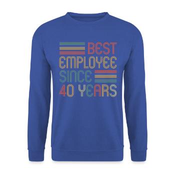 40 years of service 40 years of service - Unisex Sweatshirt - royal blue - Front - Alina (178cm) & Michal (187cm)