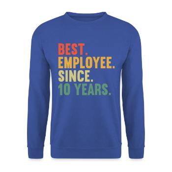 10 years of service 10 years of service - Unisex Sweatshirt - royal blue - Front - Alina (178cm) & Michal (187cm)