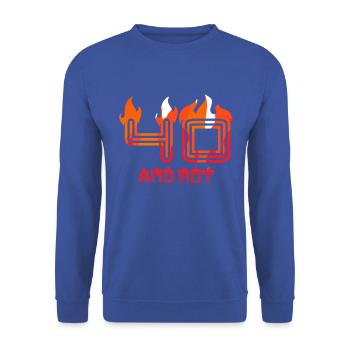 40 years and hot 40th birthday - Unisex Sweatshirt - royal blue - Front - Alina (178cm) & Michal (187cm)