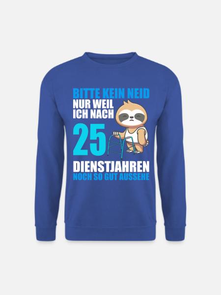 25 Jahre im Dienst 25 Jähriges Dienstjubiläum - Unisex Pullover - Royalblau