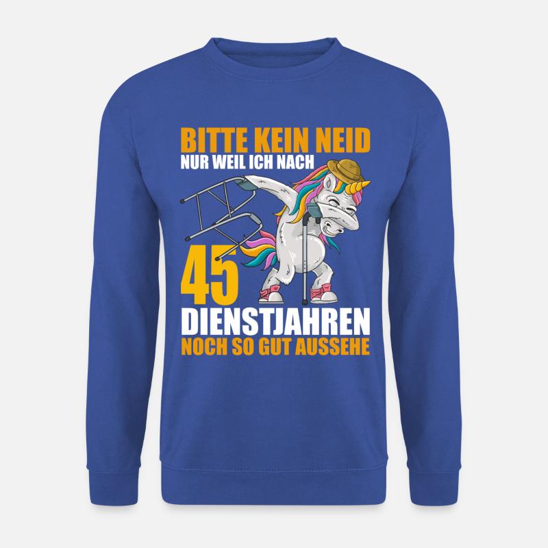 45 Jahre im Dienst 45 Jähriges Dienstjubiläum - Unisex Pullover - Royalblau