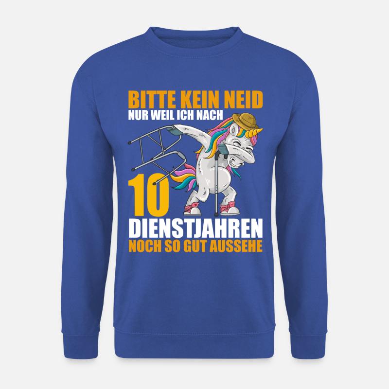 10 Jahre im Dienst 10 Jähriges Dienstjubiläum - Unisex Pullover - Royalblau