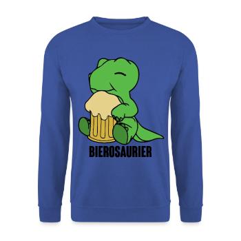 Bierosaurier Dino Dinosaurier T Rex Biertrinker Sa - Unisex Pullover - Royalblau - Vorne - Alina (178cm) & Michal (187cm)