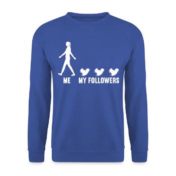 Me and my followers women squirrels - Unisex Sweatshirt - royal blue - Front - Alina (178cm) & Michal (187cm)