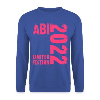 Abitur Gymnasium Damen und Herren Abi 2022 - Unisex Pullover - Royalblau - Vorne - Alina (178cm) & Michal (187cm)