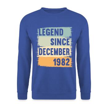 Né en décembre 1982 40 ans 40s 40e anniversaire - Sweat-shirt Unisexe - bleu royal - Devant - Alina (178cm) & Michal (187cm)