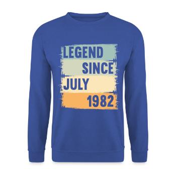 Né en juillet 1982 40 ans 40s 40e anniversaire - Sweat-shirt Unisexe - bleu royal - Devant - Alina (178cm) & Michal (187cm)