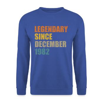 Né en décembre 1982 40 ans 40s 40e anniversaire - Sweat-shirt Unisexe - bleu royal - Devant - Alina (178cm) & Michal (187cm)