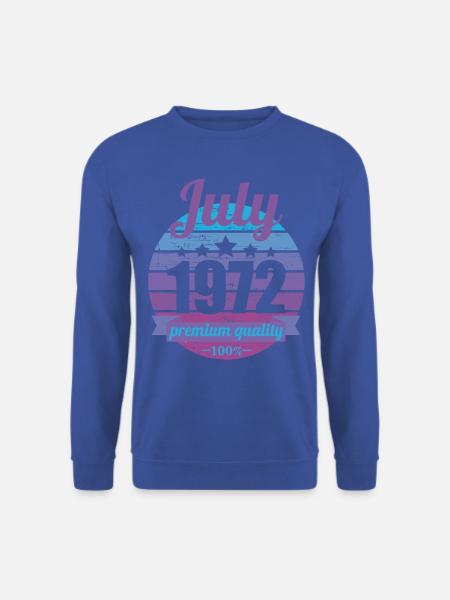 Geboren July 1972 50 Jahre 50er 50.Geburtstag - Unisex Pullover - Royalblau