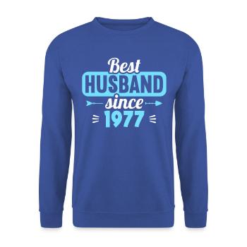 Best Wife Best Husband since 1977 - Unisex Sweatshirt - royal blue - Front - Alina (178cm) & Michal (187cm)
