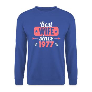 Best Wife Best Husband since 1977 - Unisex Sweatshirt - royal blue - Front - Alina (178cm) & Michal (187cm)