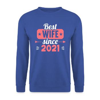 Best Wife Best Husband since 2021 - Unisex Sweatshirt - royal blue - Front - Alina (178cm) & Michal (187cm)