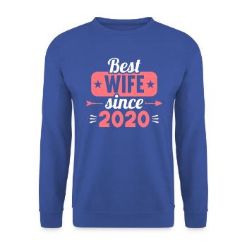 Meilleure femme Meilleur mari depuis 2020 - Sweat-shirt Unisexe - bleu royal - Devant - Alina (178cm) & Michal (187cm)