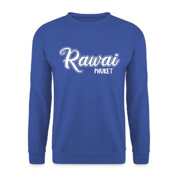 Vintage Thaïlande Asie Coucher de soleil Phuket Rawai - Sweat-shirt Unisexe - bleu royal - Devant - Alina (178cm) & Michal (187cm)